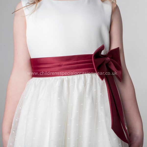 burgundy child bridesmaid dresses uk